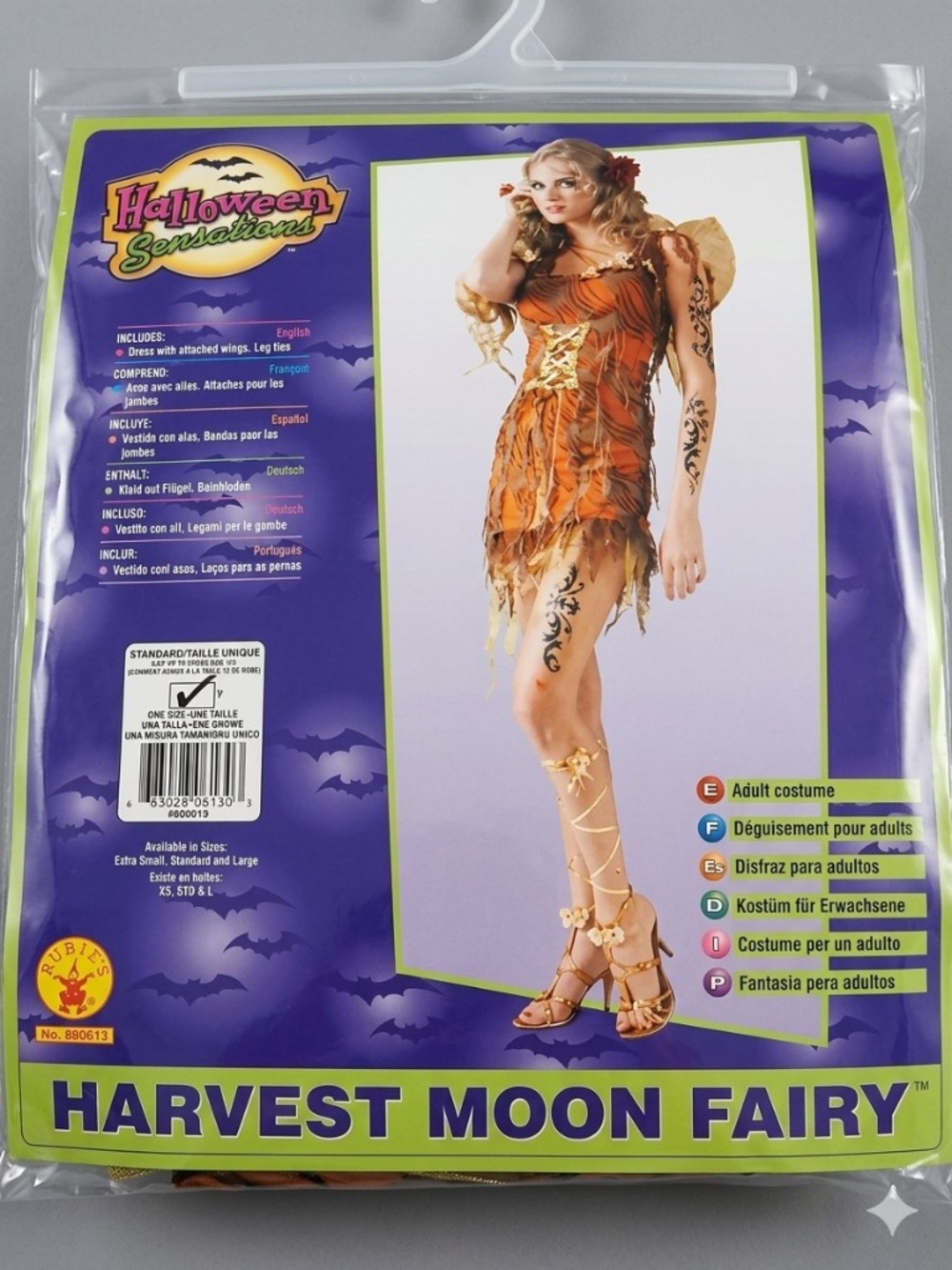 NIP Rubie's Harvest Moon Fairy Costume Set Adult Standard One Size